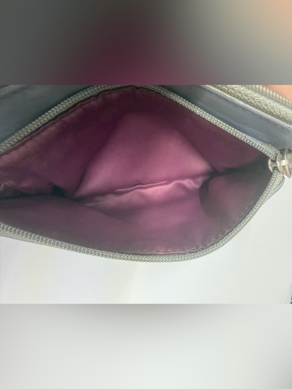 Coach Gray Wristlet with Leather Trim - Picture 8 of 8
